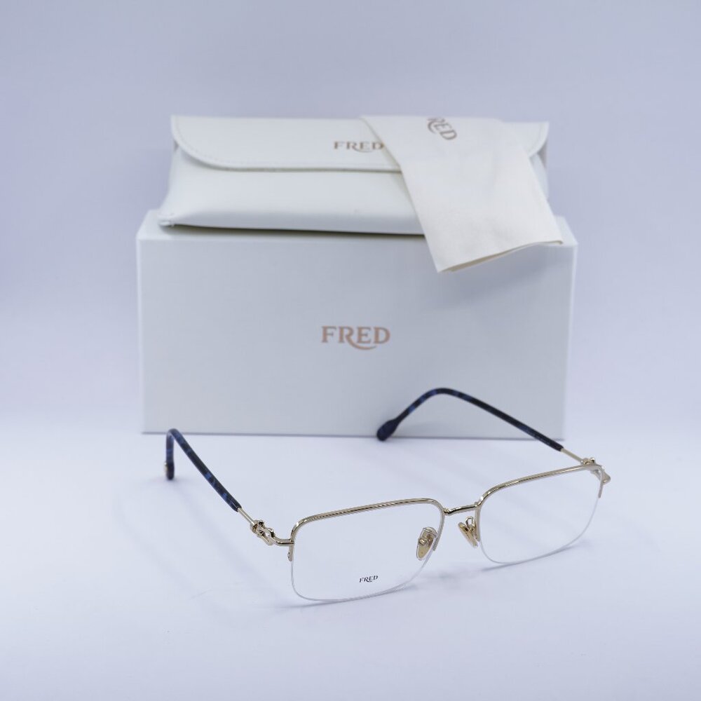 Fred FG50017U 030 Rectangle 58mm Eyeglasses - Gold